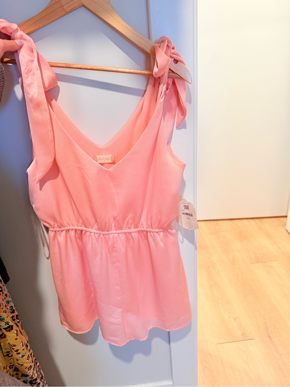 Altar'd State Blush Pink Tie-Shoulder Camisole